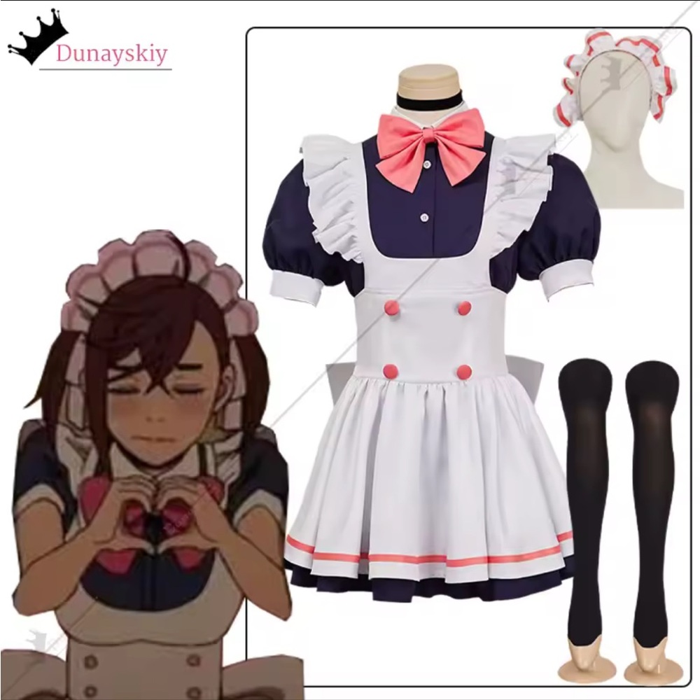 Momo Ayase Dandadan maid cosplay 3xl